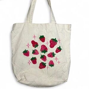Strawberry Canvas Tote Bag